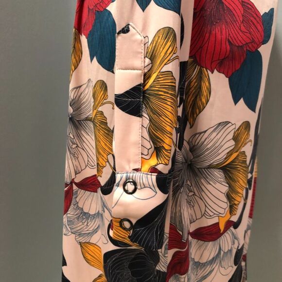NWT Anatomie Cassie Secret Garden Pink Floral UV Protection Shirt Dress Sz Small - Picture 6 of 14